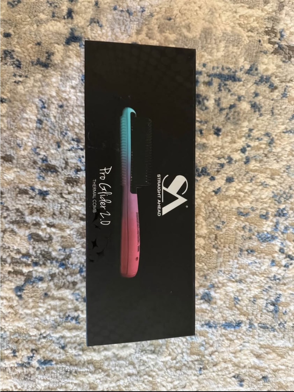 Straight Ahead Pro Glide 2.0 Thermal Hair Comb - Pink/Teal